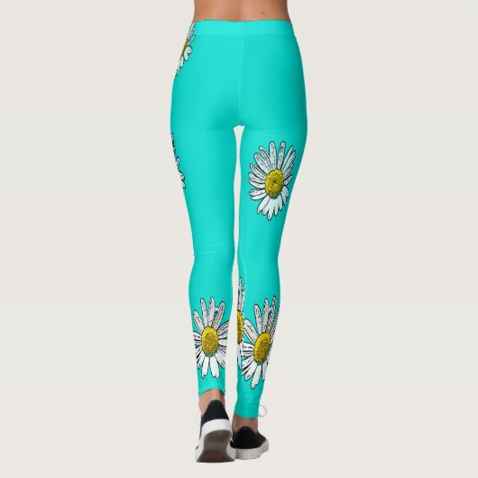 Daisies getekend leggings (Achterkant)