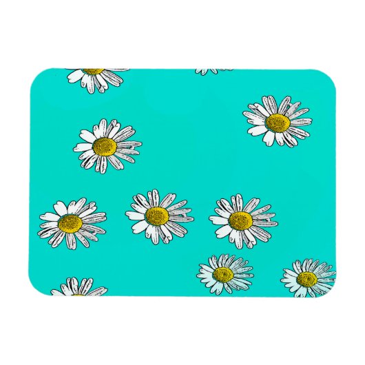 Daisies getekend magneet (Horizontaal)
