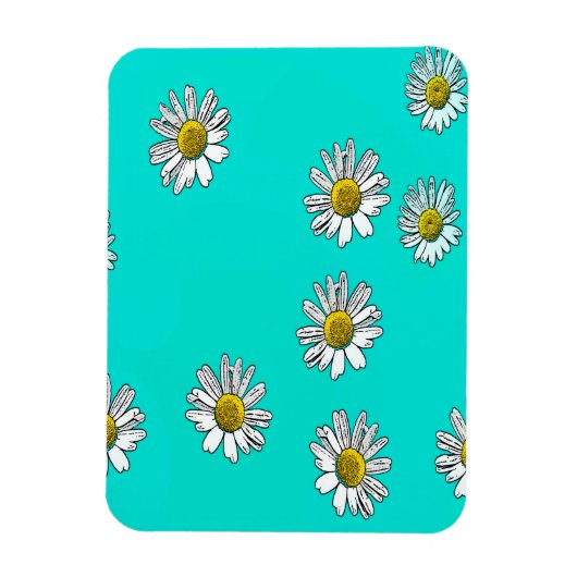 Daisies getekend magneet (Verticaal)