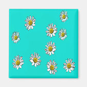 Daisies getekend magneet (Voorkant)