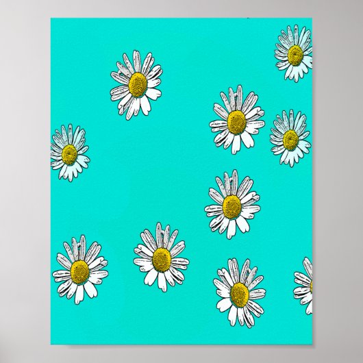 Daisies getekend poster (Voorkant)