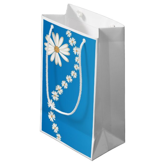 Daisies Gift Bag Klein Cadeauzakje (Voorkant Gekanteld)