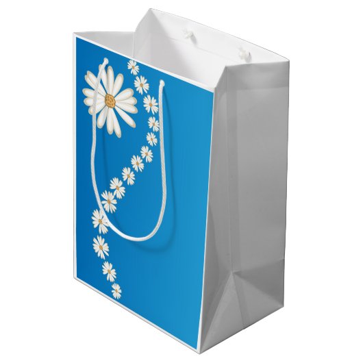 Daisies Gift Bag Medium Cadeauzakje (Achterkant Gekanteld)