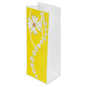 Daisies Gift Bag Wijn Cadeautas (Achterkant Gekanteld)