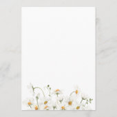 Daisies Gold Lijst Floral Waterverf Baby shower Kaart (Achterkant)