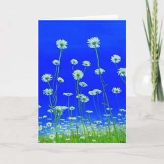 Daisies greeting card for any gebruikte kaart