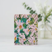 Daisies, groen substraat, abstractie. feestdagenkaart (Staand voorkant)