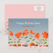 Daisies Happy Birthday Briefkaart (Voorkant / Achterkant)