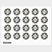 Daisies - Happy Birthday Round Sticker (Vel)