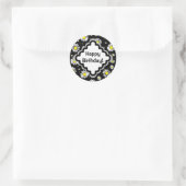 Daisies - Happy Birthday Round Sticker (Tas)