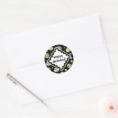 Daisies - Happy Birthday Round Sticker (Envelop)