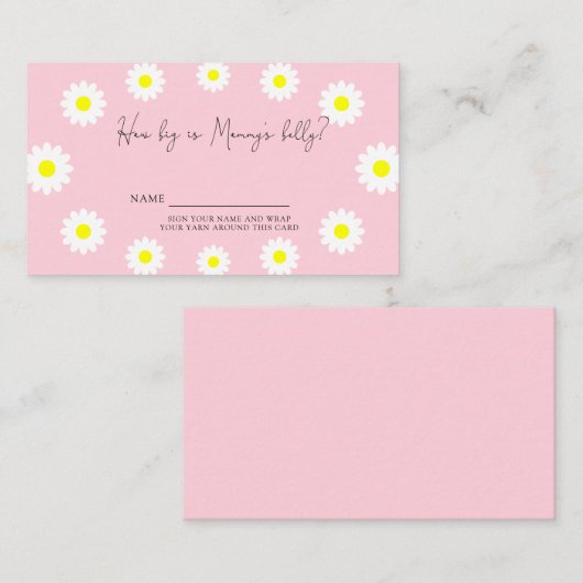Daisies - Hoe groot is mama's buik Informatiekaartje (Voorkant / Achterkant)
