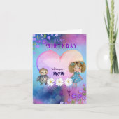 Daisies, Hope Faith Love Mom's Birthday Kaart (Voorkant)