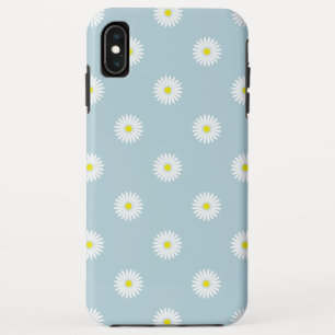 Daisies Illustratief Patroon op Bord Blauw Case-Mate iPhone Case