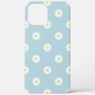 Daisies Illustratief Patroon op Bord Blauw Case-Mate iPhone Case