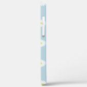 Daisies Illustratief Patroon op Bord Blauw Case-Mate iPhone Case (Achterkant / Links)