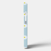 Daisies Illustratief Patroon op Bord Blauw Case-Mate iPhone Case (Achterkant / Links)