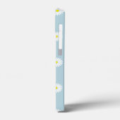 Daisies Illustratief Patroon op Bord Blauw Case-Mate iPhone Case (Achterkant / Links)
