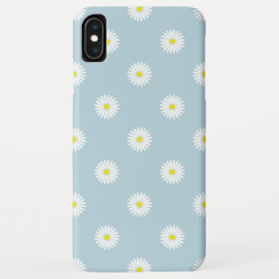 Daisies Illustratief Patroon op Bord Blauw Case-Mate iPhone Case