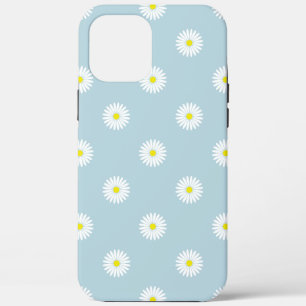 Daisies Illustratief Patroon op Bord Blauw Case-Mate iPhone Case