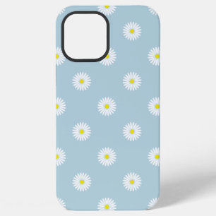 Daisies Illustratief Patroon op Bord Blauw iPhone 12 Pro Max Hoesje
