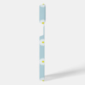 Daisies Illustratief Patroon op Bord Blauw iPhone Hoesje (Rechterkant)