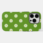 Daisies Illustratief Patroon op Groen Case-Mate iPhone Case (Achterkant (horizontaal))