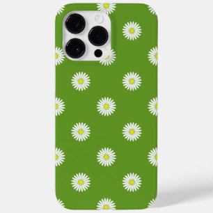 Daisies Illustratief Patroon op Groen Case-Mate iPhone 14 Pro Max Hoesje