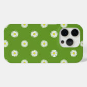 Daisies Illustratief Patroon op Groen Case-Mate iPhone Case (Achterkant (horizontaal))