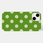 Daisies Illustratief Patroon op Groen Case-Mate iPhone Case (Achterkant (horizontaal))