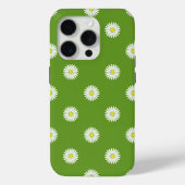 Daisies Illustratief Patroon op Groen Case-Mate iPhone Case (Achterkant)