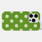 Daisies Illustratief Patroon op Groen Case-Mate iPhone Case (Achterkant (horizontaal))