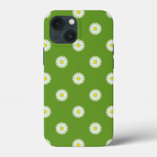 Daisies Illustratief Patroon op Groen Case-Mate iPhone Case