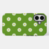 Daisies Illustratief Patroon op Groen Case-Mate iPhone Case (Achterkant (horizontaal))