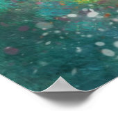 Daisies Impressionistic Floral Teal Personalized Poster (Hoek)