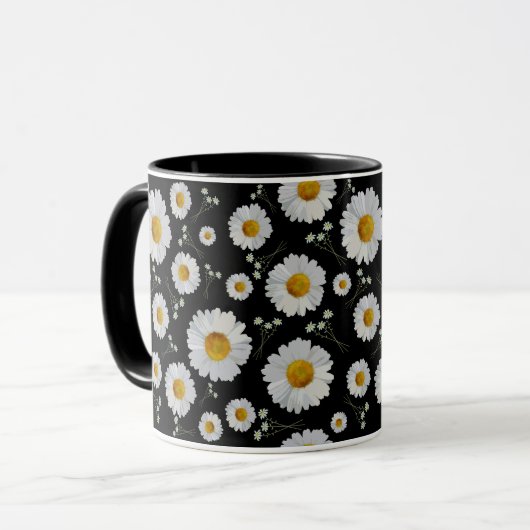 Daisies in Black Mok (Voorkant links)