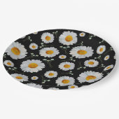 Daisies in Black Papieren Bordje (Gekanteld)