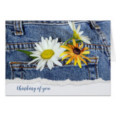Daisies in Blue Jean Pocket (Voorkant Horizontaal)