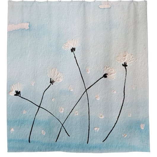 Daisies in de lucht douchegordijn (Voorkant)