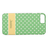Daisies in een diamantpatroon op groen Case-Mate iPhone case (Achterkant (Horizontaal))
