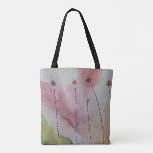 Daisies in een Magic Sky Tote Bag (Achterkant)