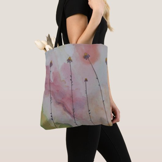Daisies in een Magic Sky Tote Bag (Dichtbij)