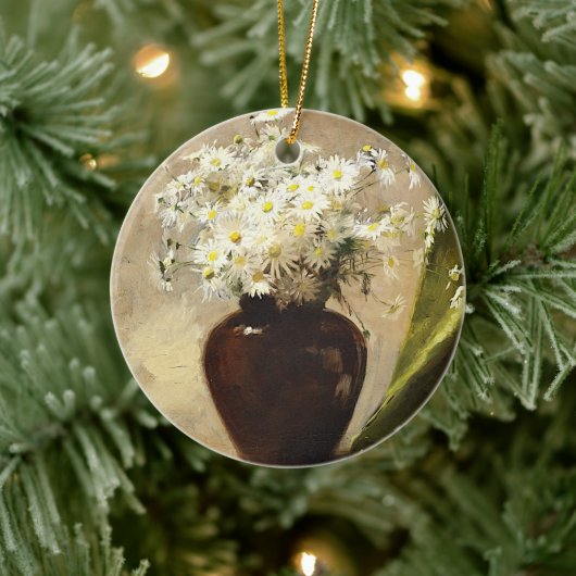 Daisies in een vaas, Paul Fisher Keramisch Ornament (Boom)