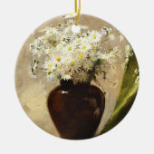 Daisies in een vaas, Paul Fisher Keramisch Ornament (Voorkant)