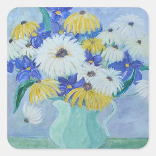 Daisies in een Vase Sticker