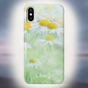 Daisies in een veld iPhone x hoesje