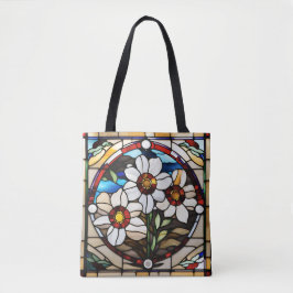 Daisies in Glas in lood Tote Bag