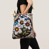 Daisies in Glas in lood Tote Bag (Dichtbij)