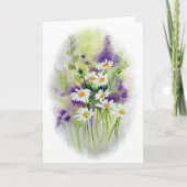 Daisies in Heather Greeting Card Kaart (Voorkant)