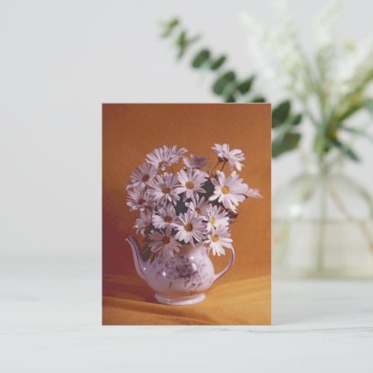 Daisies in het Briefkaart Teapot (Staand voorkant)